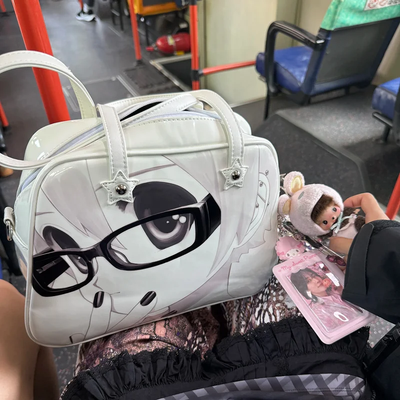 

Y2k Japanese Anime Handbag Large Capacity Student Tote Bags PU Jk Uniform Harajuku Shoulder Bags Women's Fashion Backpacks Gifts