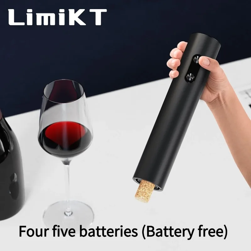 LimiKT Electric Wine Bottle Opener Holiday Gift Red Wine Pouring Wine Bottle Opener Set Battery Model