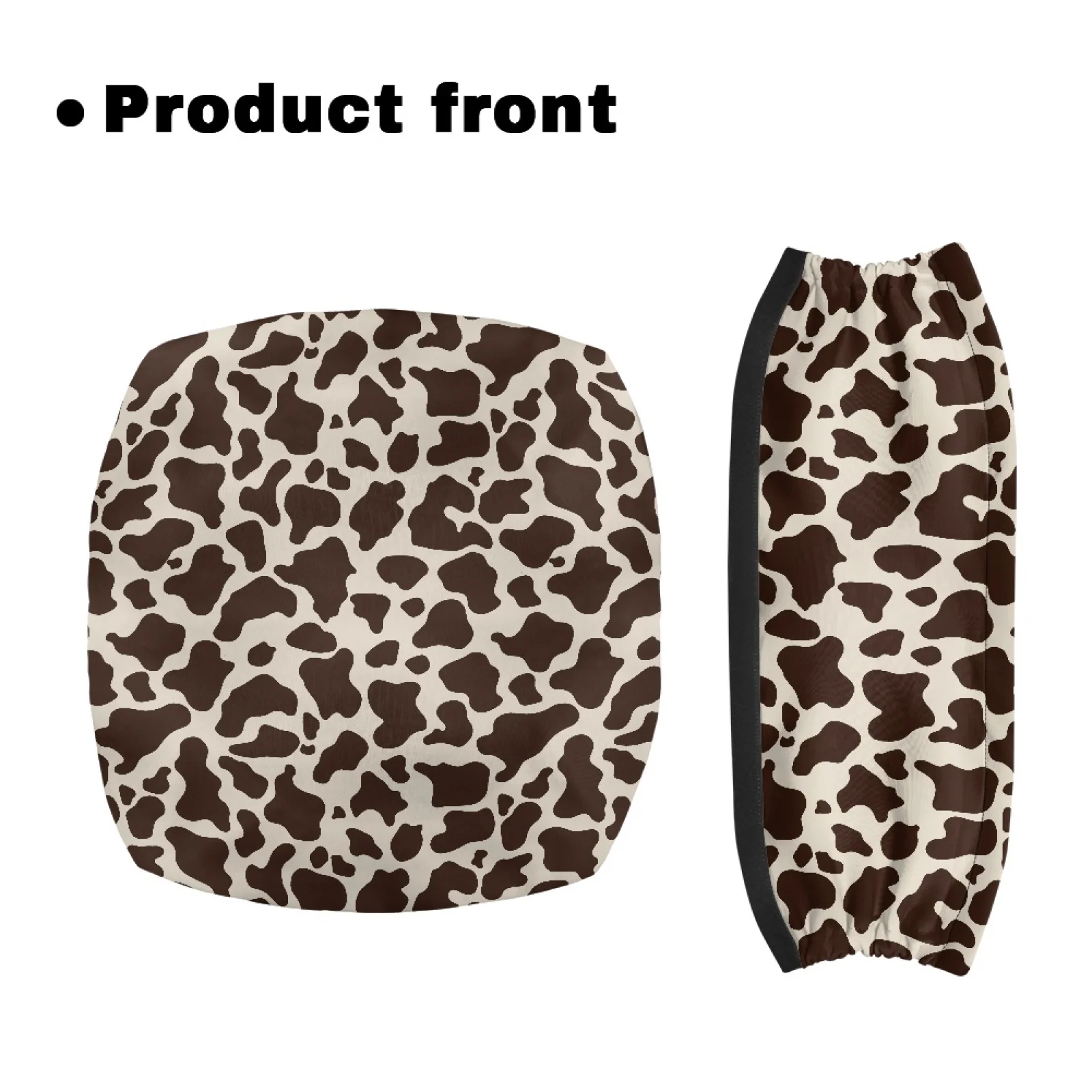 Coloranimal Cow Print 2 Pieces Rollator Seat Back Cover, Polyester Removable Protective Cover for Elderly Adults Outdoor