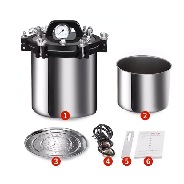 Stainless Steel Lab Sterilization 8/12/18L Autoclave Pot Pressure Steam Sterilizer Pot Surgical Medical With Anti-Dry