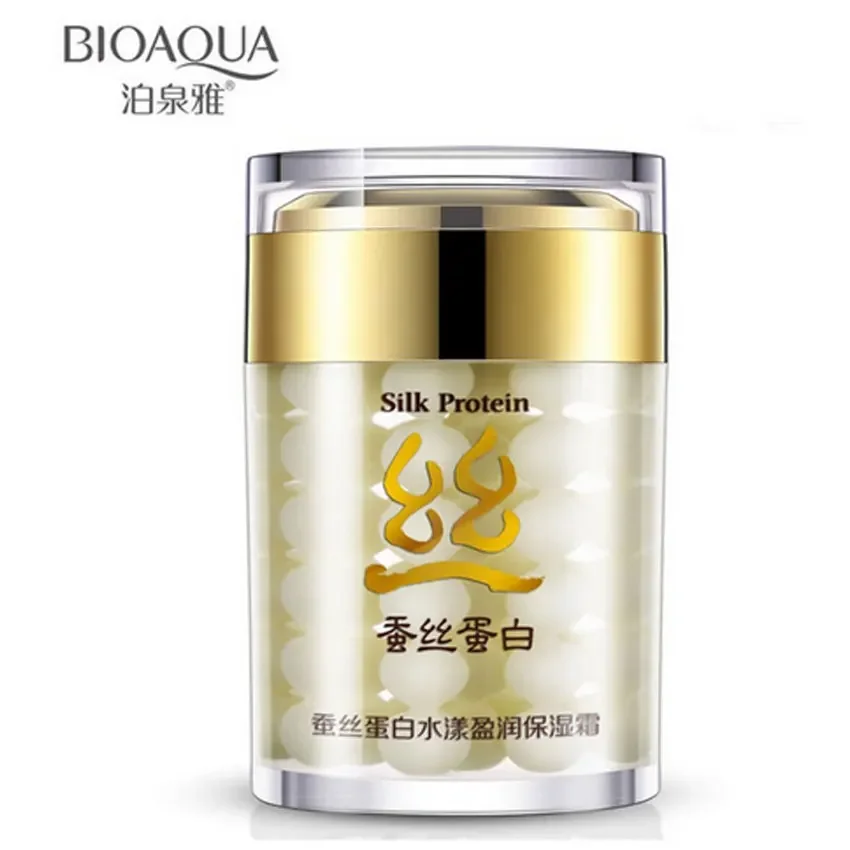 

60g Brand BIOAQUA Silk Protein Deep Moisturizing Face Cream Shrink Pores Skin Care Anti Wrinkle Cream Face Care Whitening Cream