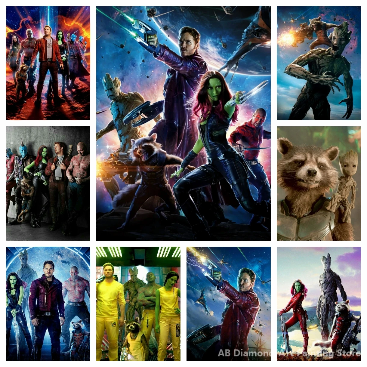 Disney Galaxy Guardians AB Diamantmalerei 5D Kreuzstich Marvel Charakter Mosaik Diamant Heimkunst Handgemachte Dekoration Geschenk