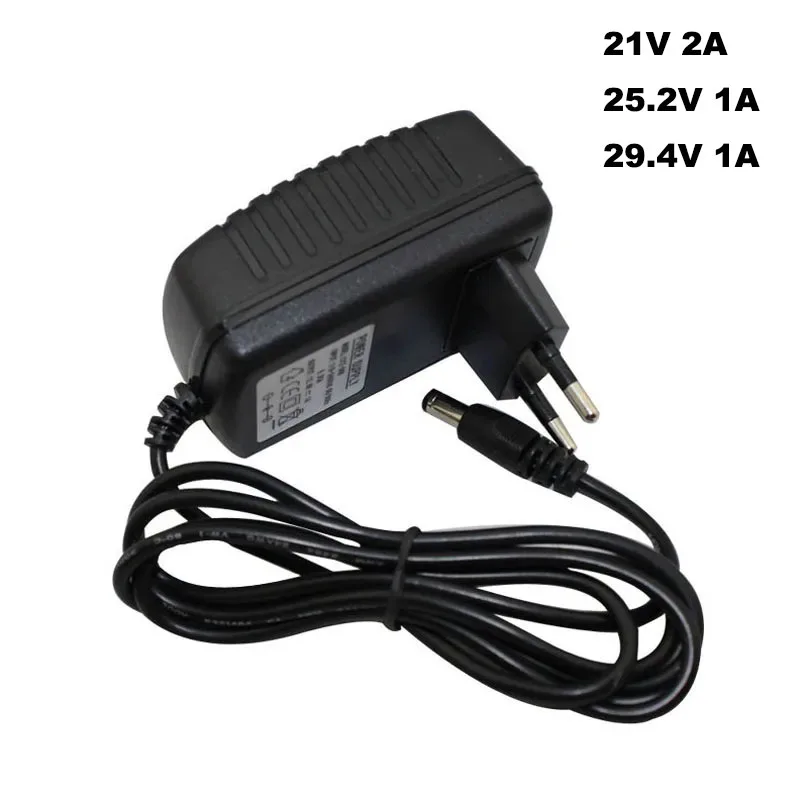 8.4V 12.6V 25.2V 1A 1000MA Li-ion Charger for 2S 3S 6S 7.2V 7.4V 12V 21.6V Lipo Lithium 18650 Battery Charger