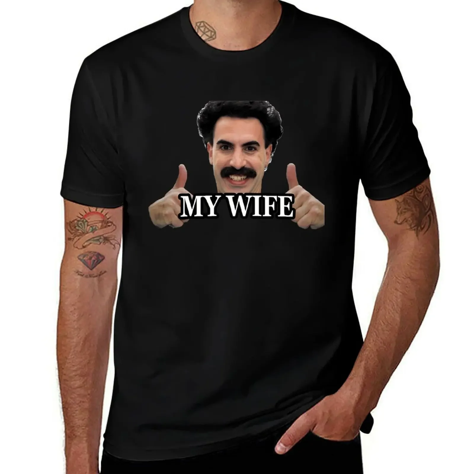 Borat my wife T-Shirt man t shirt anime shirts graphic tee mens plain t shirts