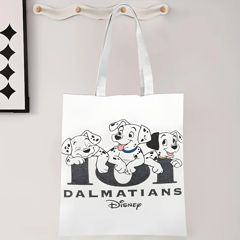 1pc 101 Dalmatians Themed Printed Tote Bag, reusable shoppin