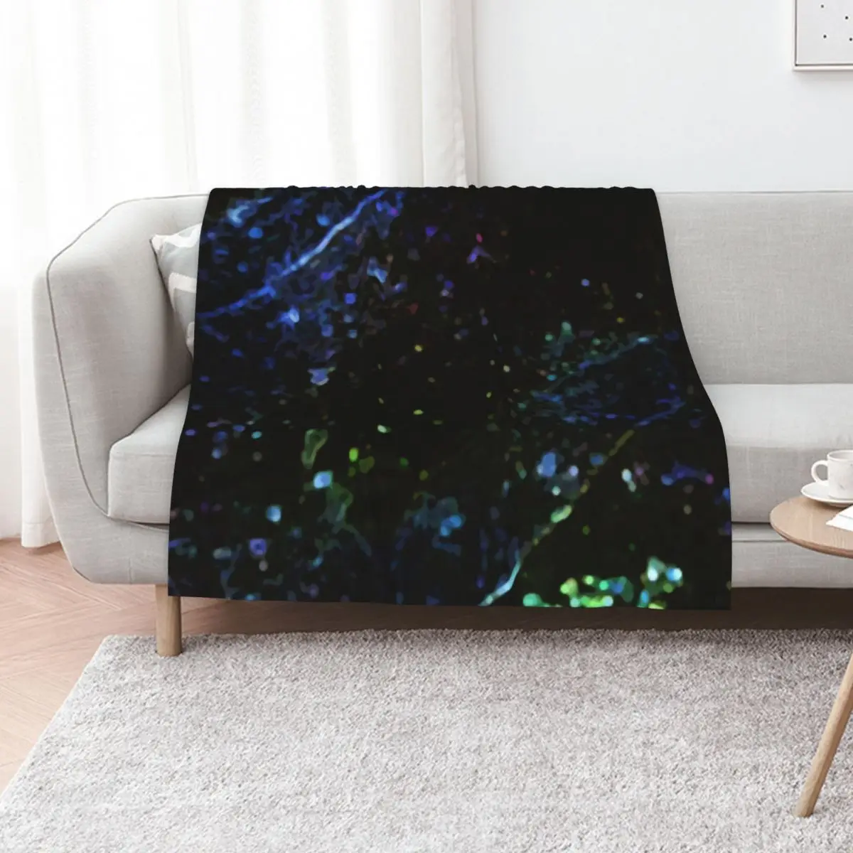 Neon Speckle Throw Blanket Warm Flannel Blanket for Couch Chair Bedroom