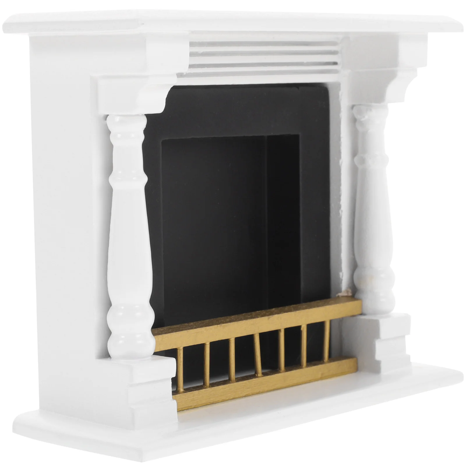 Dollhouse Fireplace Furniture Mini for Accessories Decor Toy Room Miniature 1 6 Scale Wood Model