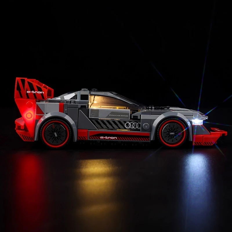 مجموعة إضاءة LED بدون نموذج مناسبة لسيارة سباق LEGO Audi S1 E Tron Quattro Race 76921 (باستثناء مكعبات البناء)