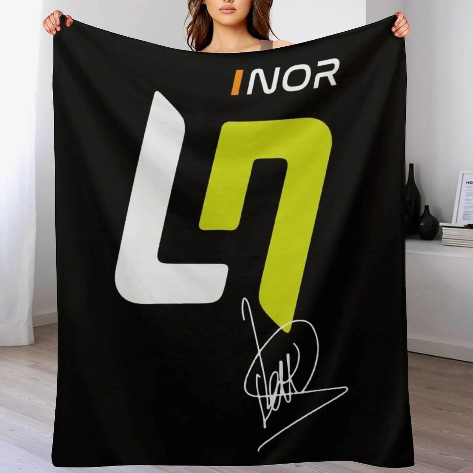 

Lando Norris 4 - F1 Throw Blanket valentine gift ideas Beautifuls Luxury Throw Blankets