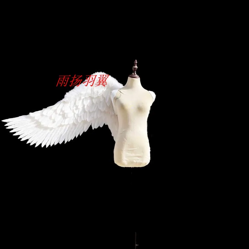 Weiße Federflügel Modell Laufsteg Kostüm Super Wings Nachtclub Performance Requisiten Halloween Party Requisiten