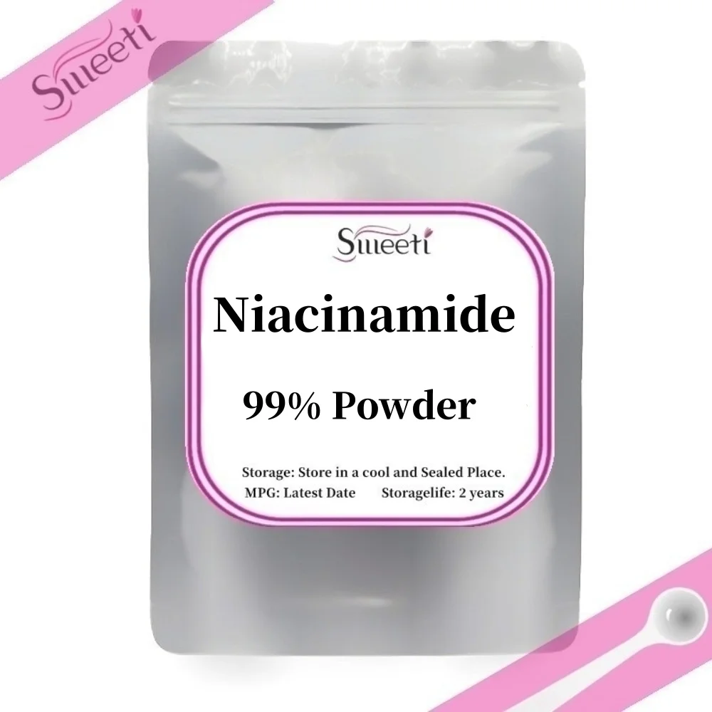 Hot Supply 50-1000g Pure 99% Niacinamide Powder Cosmetic Materials