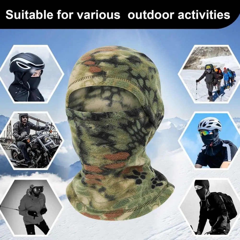 Camouflage Cycling Face Guard Warm Winter Cold Weather Motorbike Helmet Liner Hat Neck Gaiter Balaclava Hood Bandana Scarf