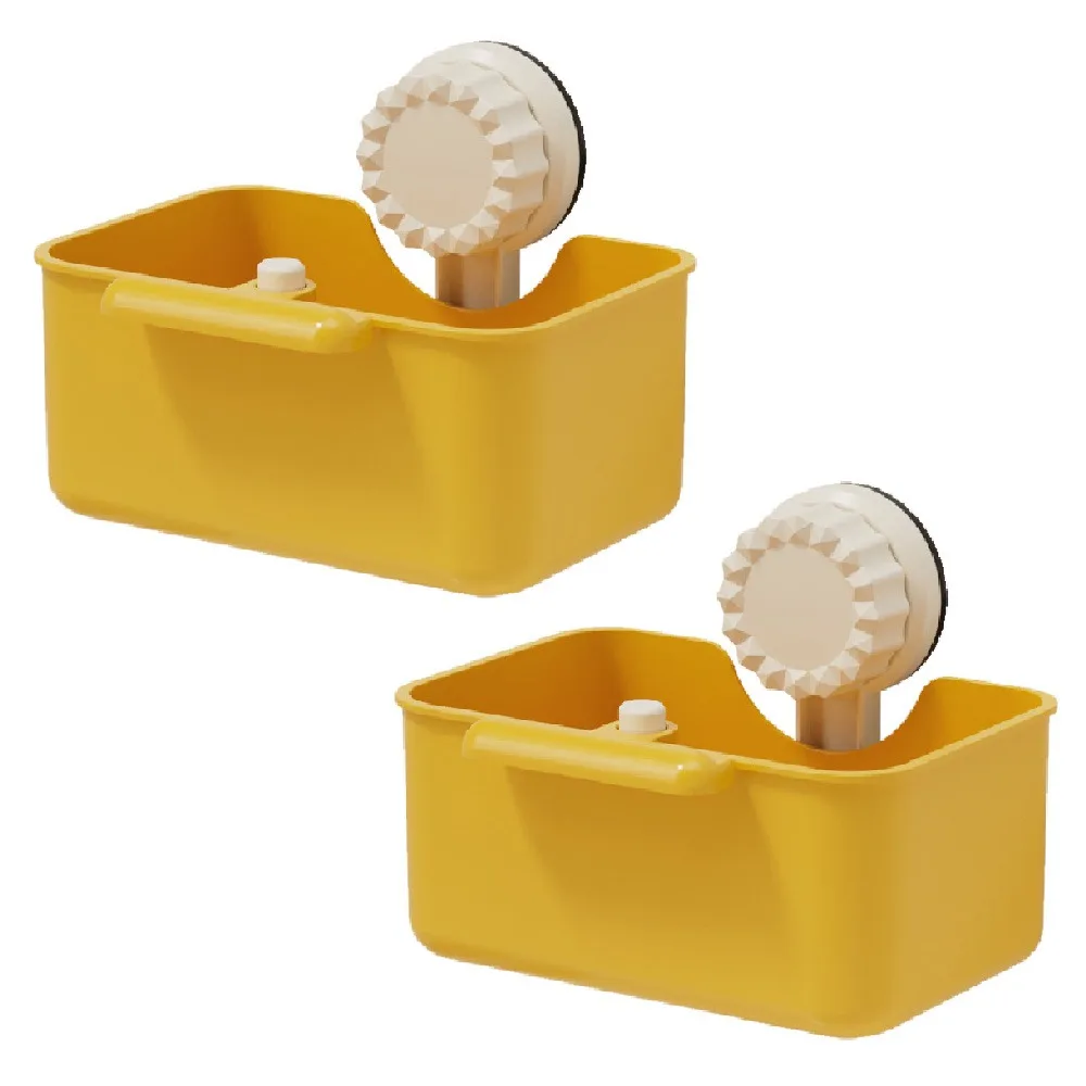 

2Pcs Suction Cup Sink Strainer Basket Creative Detachable Fruit Washing Filter Rack Openable Bottom Cover Quickly Drain