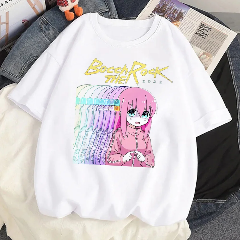 Bocchi the Rock! Hitori Bocchi top women harajuku Y2K tshirt female anime graphic manga clothes