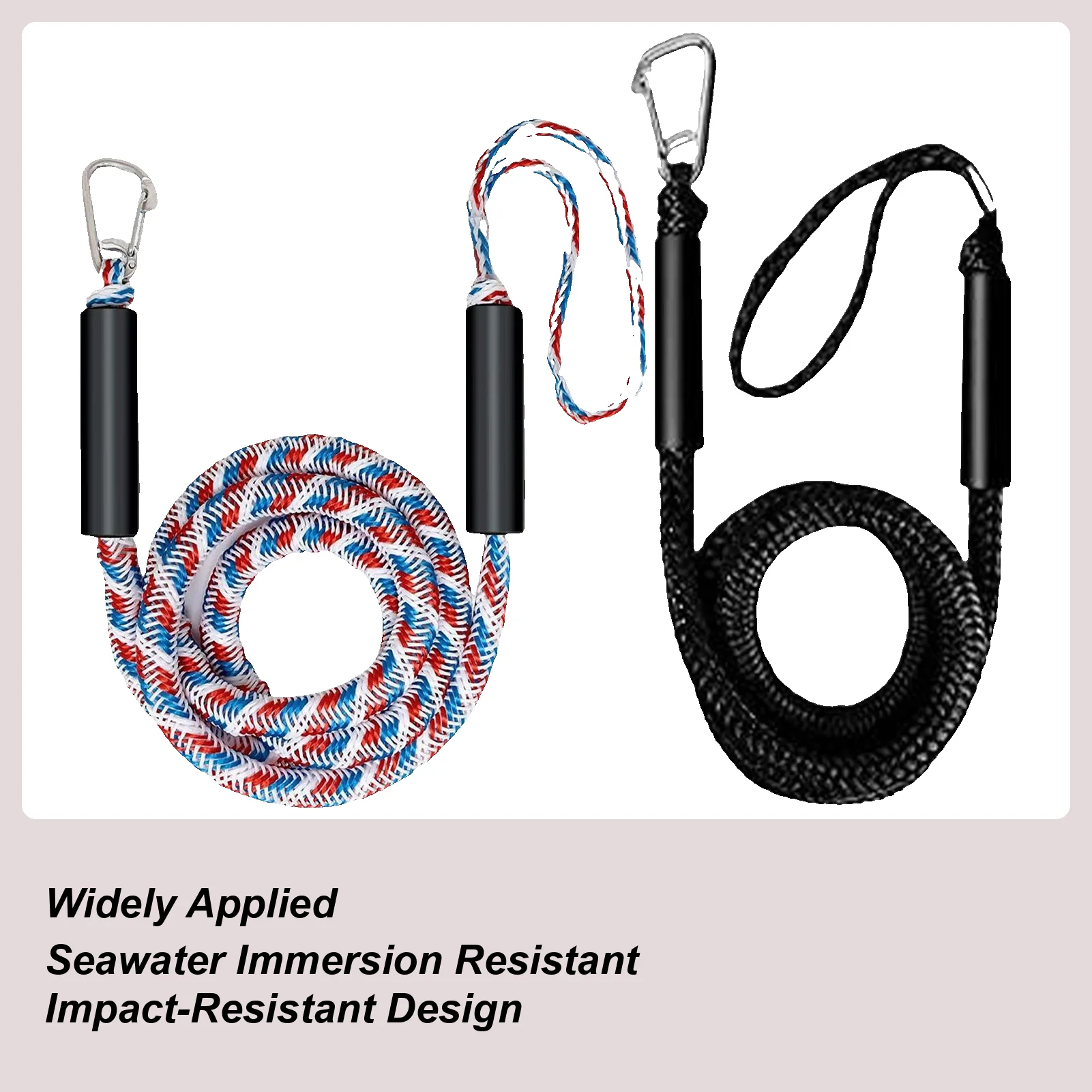 Heavy Duty Boat Dock Lines 3.94-5.58 Feet, Canoe Kayak Tubing Tow Rope For Docking Boating Waterskiing Fishing Swimming Snorkel