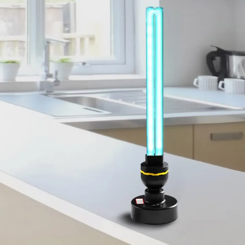 40W Ozone-Free UV Sterilization Lamp – Home Medical Pet Disinfection UVC Light, Mite Remover with Timer Base & Remote Control
