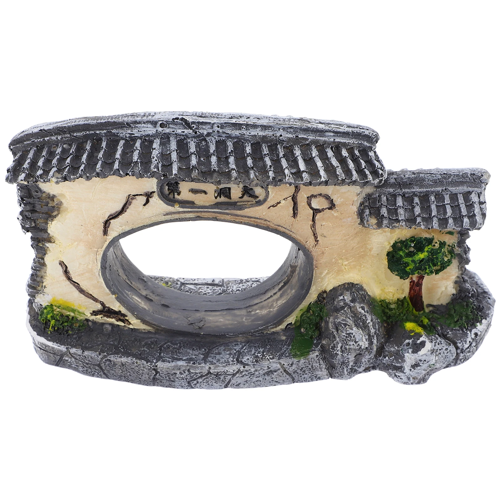 

Resin Building Ornaments Decorative Artificial Asian Aquarium Decorations Chinese Architecture Statue Garden Accessories