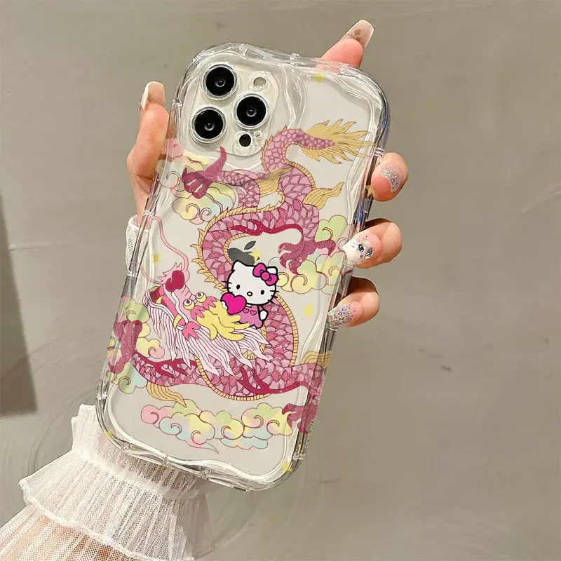 Sanrio Hello Kitty Cartoon  Phone Case For iPhone 15 14 13 12 11 Pro Max XR XS X Max Y2K Kawaii Soft Shockproof Clear Cover