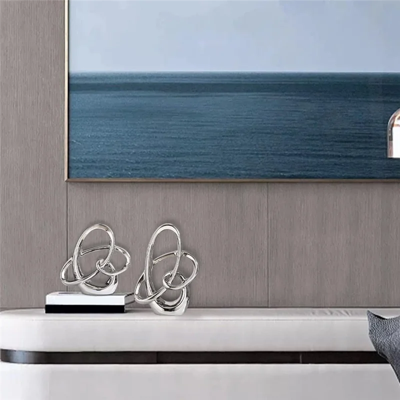 

MOPHE-Современная геометрическая скульптура с золотым декором, абстрактная фигурка домашнего акцента и столешницы