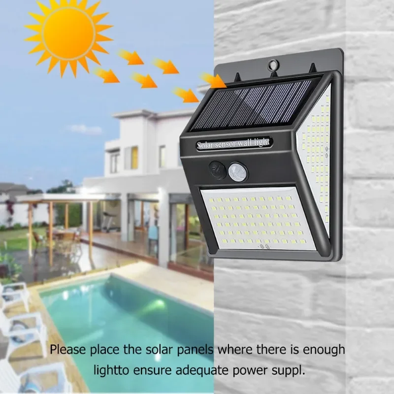 

Multifunctional LED Solar Lamp Outdoor Decoration Solar Light IP65 Waterproof Sunlight Powered Spotlight with Motion Sensor