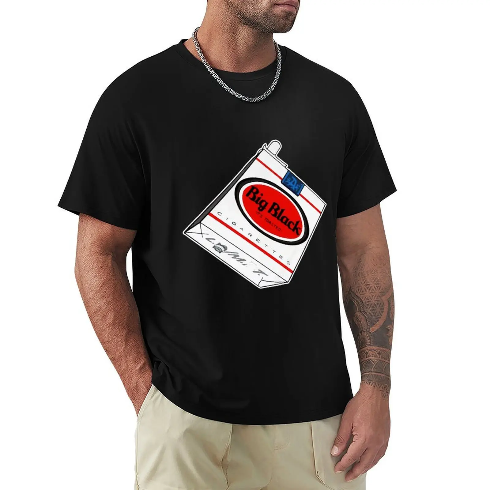 

BIG BLACK 'Cigarettes' T-Shirt basketball graphic tees Funny t-shirts Men's t-shirt