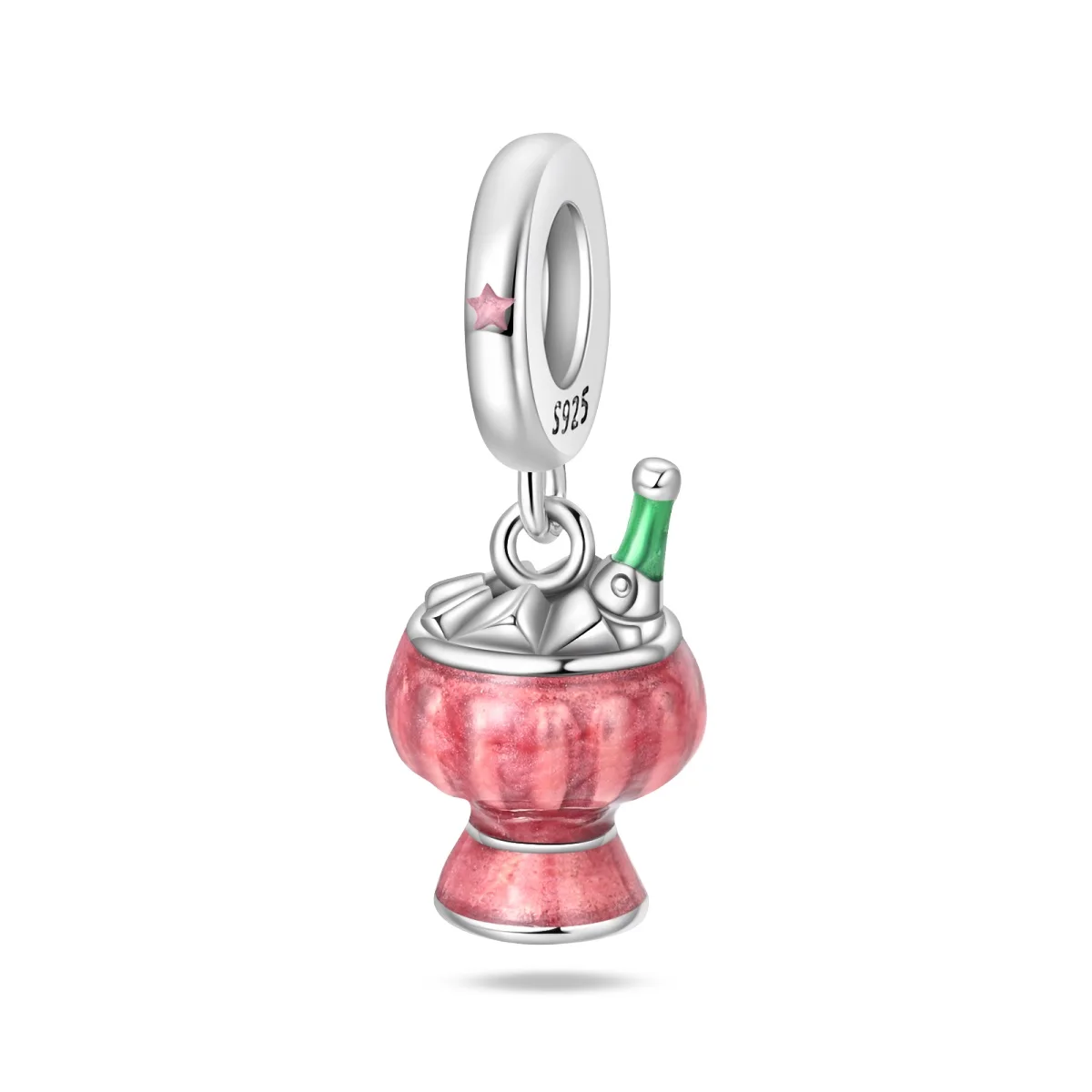 

Pendant Charm Bead 925 Sterling Silver Romantic Red Rose Beads Original Bracelet for Jewelry Making Valentine's Day gift