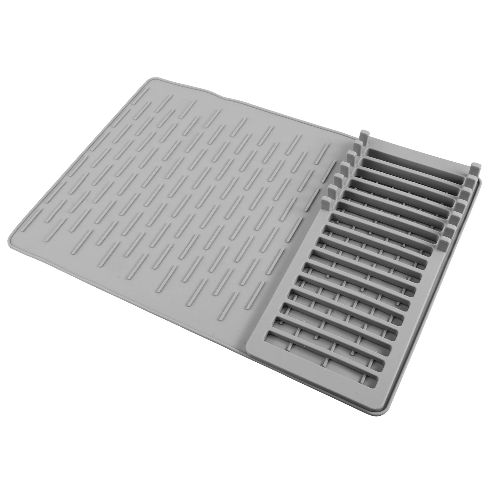 

Silicone Dish Drying Mat Extra Large Heat Resistant Non Slip Kitchen Counter Mat Foldable Drain Board for Utensils and Glassware