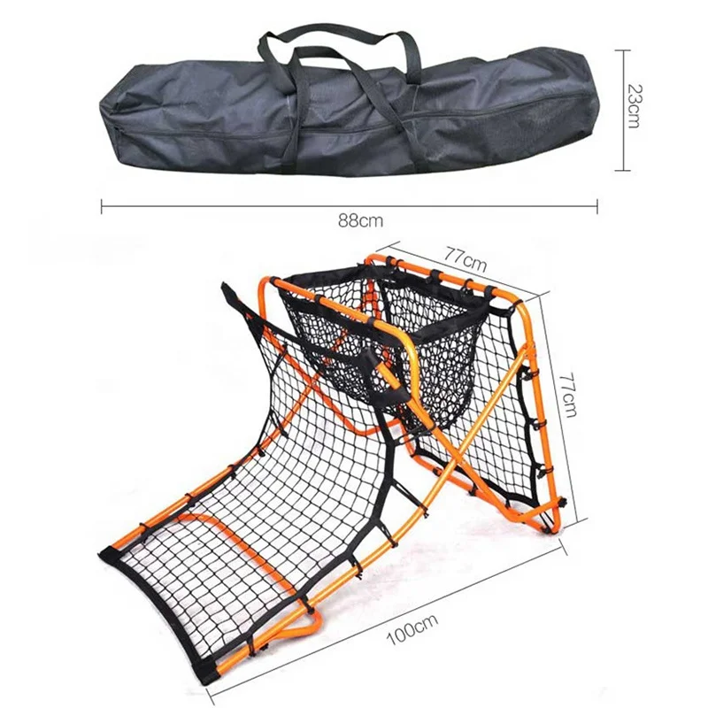 両面簡単組み立てポータブル耐久性フットボール裏庭トレーニングパスショットネット子供大人サッカートレーニングリバウンドネット