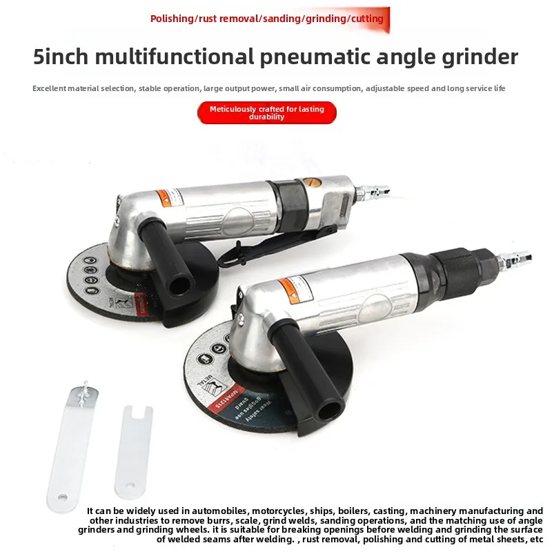 4inch 5inch Pneumatic Angle Grinder, Air-Powered Grinding Machine, Polishing Machine, Grinding Machine, Air Grinder Tool