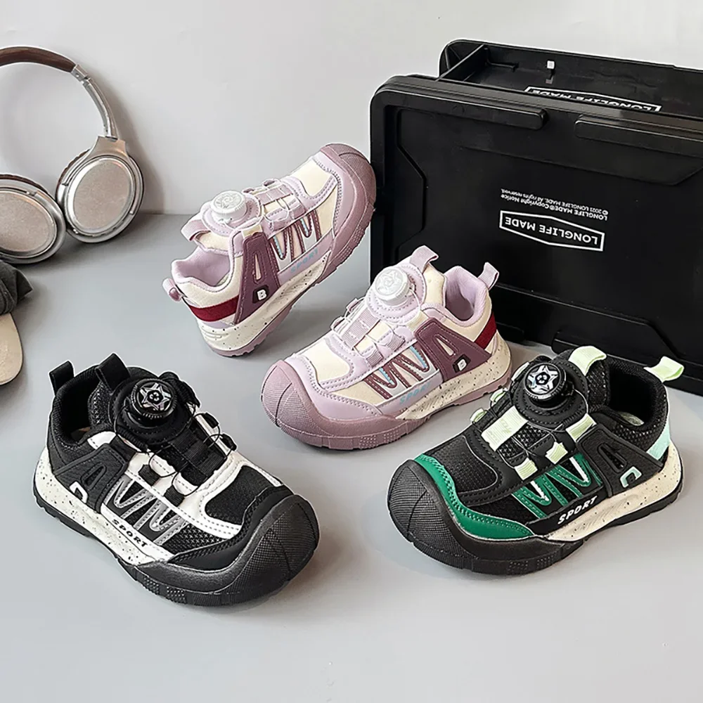 

Autumn Children's Fashion Sport Shoes Kids PU Leather Waterproof Sneakers Boy Running Shoes Girl Trend Fashion Sneakers Children