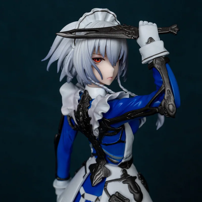 

23cm Touhou Project Izayoi Sakuya Maid Hold A Knife Game Girl Figure Model Statue Boy Collection Desktop Decoration Ornament To