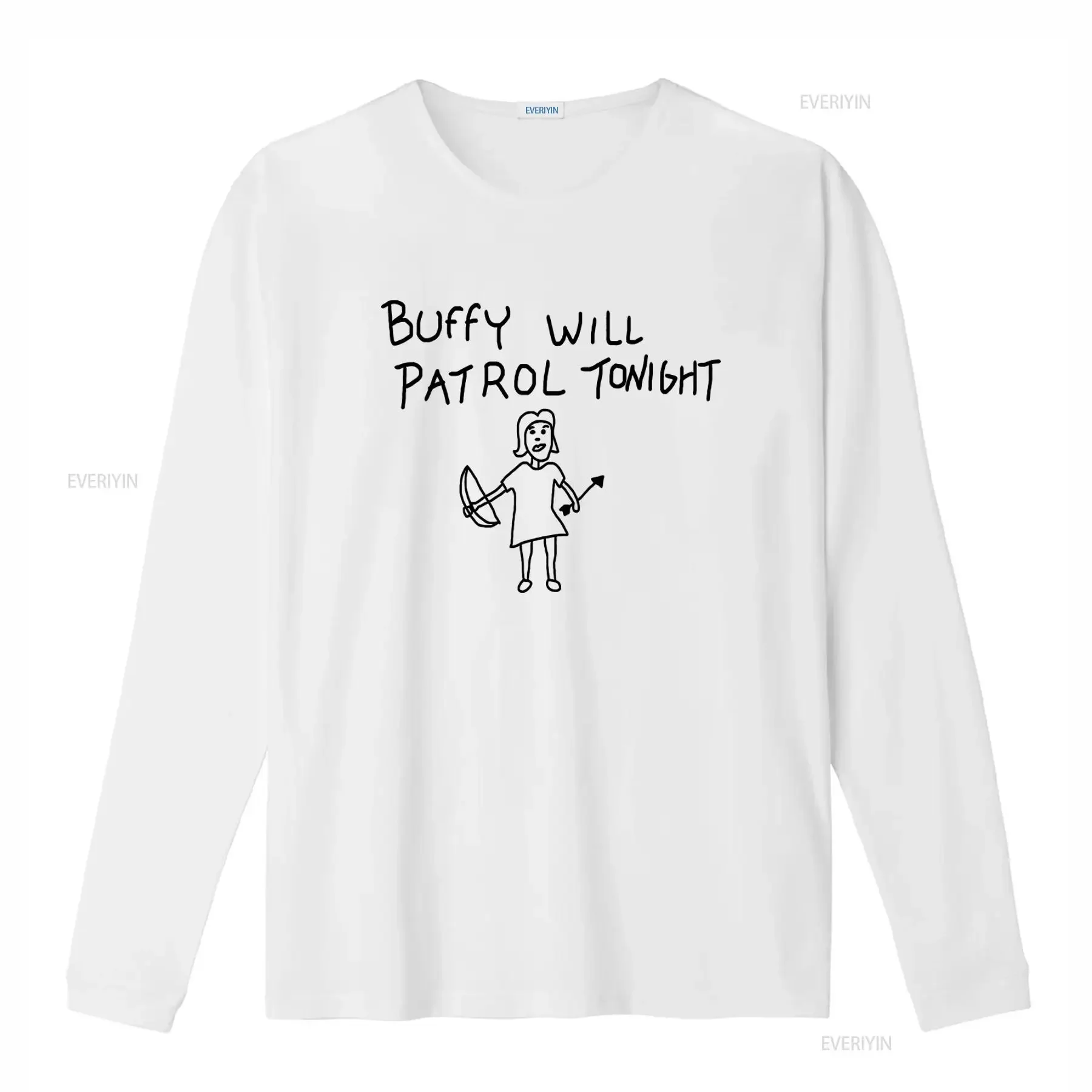 Buffy Will Patrol Tonight The Vampire Slayer T Shirt Angel Fandom  vintage Washed Versatile Breathable Slightly