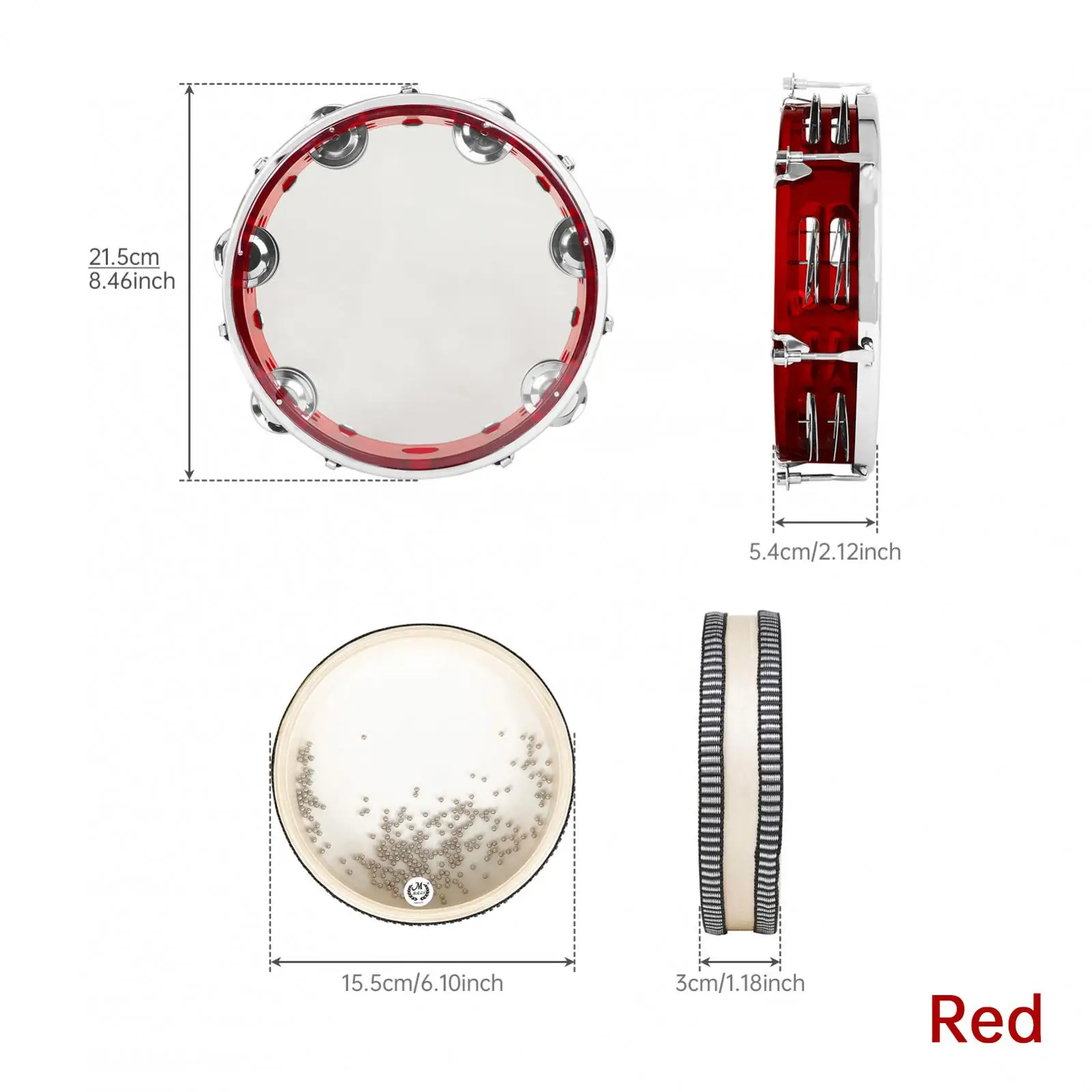 8-дюймовый прозрачный двухрядный бубен Джингл с 6-дюймовым морским барабаном, звуком волн, океанский барабан, подарок, ручной барабан с колокольчиком 8-дюймовый прозрачный двухрядный бубен Джингл с 6-дюймовым морским барабаном, звуком волн, океанский барабан, подарок, ручной барабан с колокольчиком