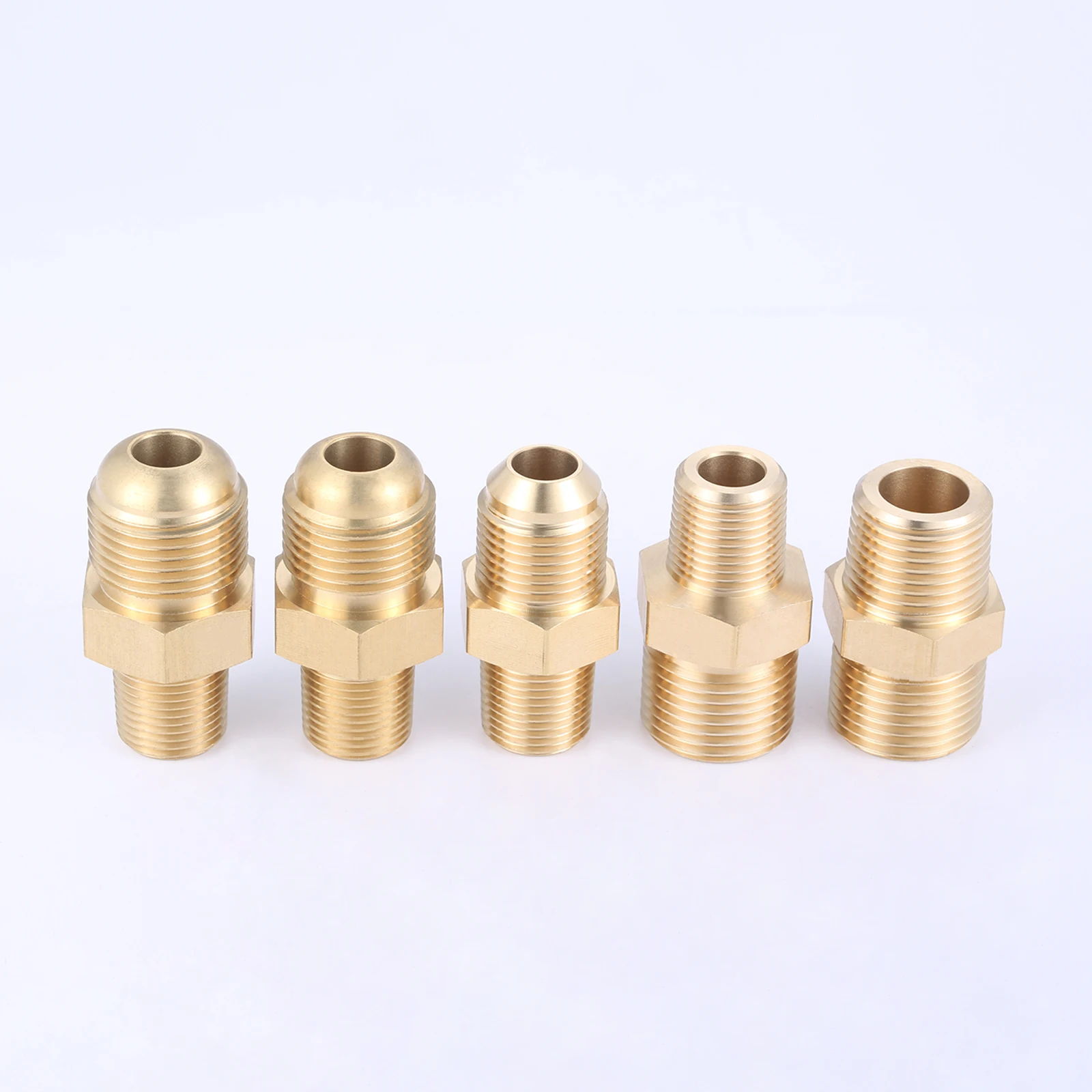 1pc Solid Brass Adapter for Nitrogen Oxygen Cylinder Pressure Reducing Valve Convex Male 7/8 5/8 3/4 G5/8 to NPT 3/8 16.2mm