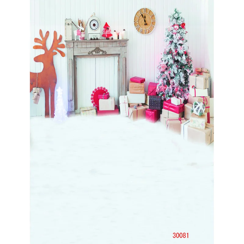 SHUOZHIKE Christmas Tree Photography Backdrop Snow Gift Party Decor Kids Banner Background Holiday Photo Studio Prop DNS-10