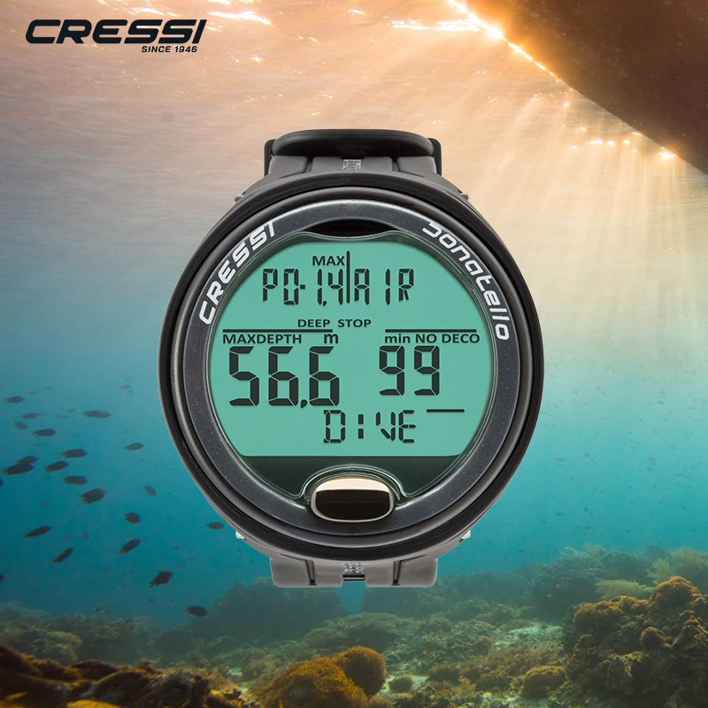 Ordenador de buceo Cressi para principiantes 4 modos de buceo: Air • Nitrox • Gauge • Batería de larga duración gratuita Pantalla retroiluminada Donatello