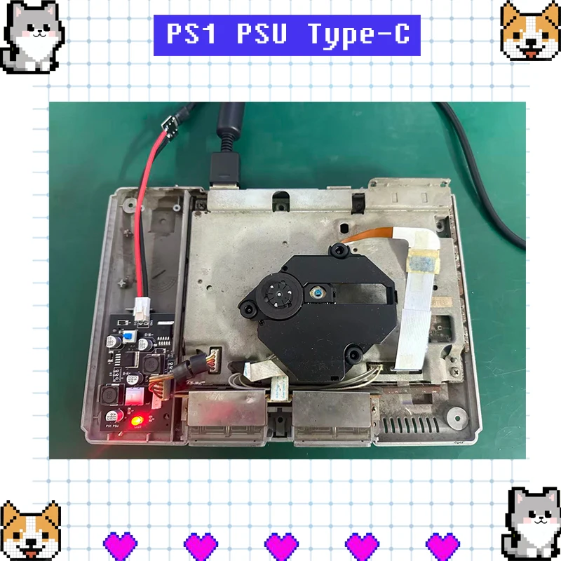 New PS1 PSU Type C 12V Power Supply Board For Playstation 1 Fat
