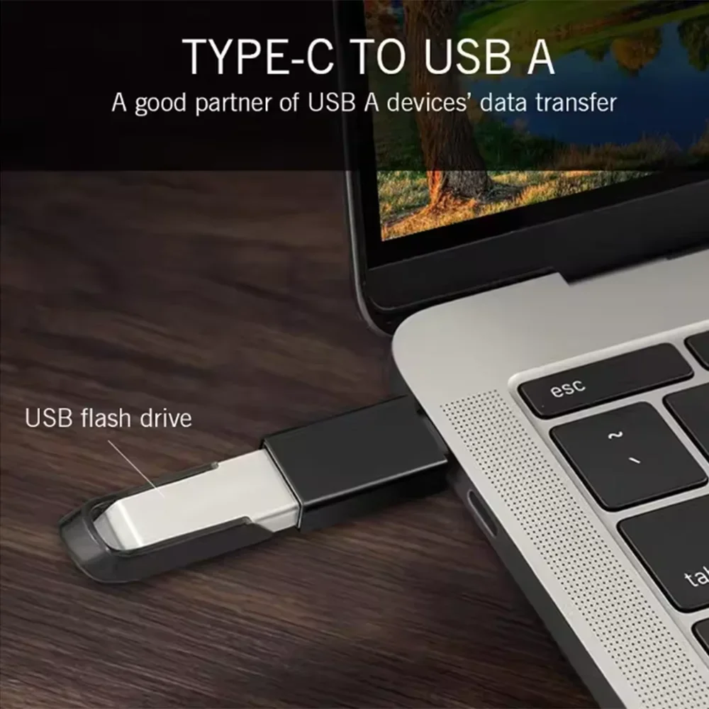 1/2/3/4pcsUSB 3.0 To Type C Adapter OTG To USB C USB-A To Micro USB Type-C Female ConnectorSuitable for use in laptops and cars.