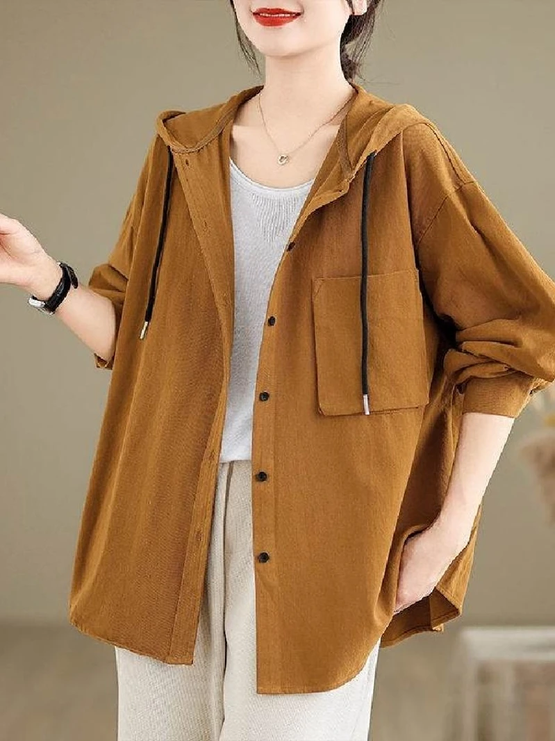 

Loose Long Sve Workwear Jaet Women's Spring Top Casual Faion Open Cardigan Outerwear Windbreaker Regular Fit