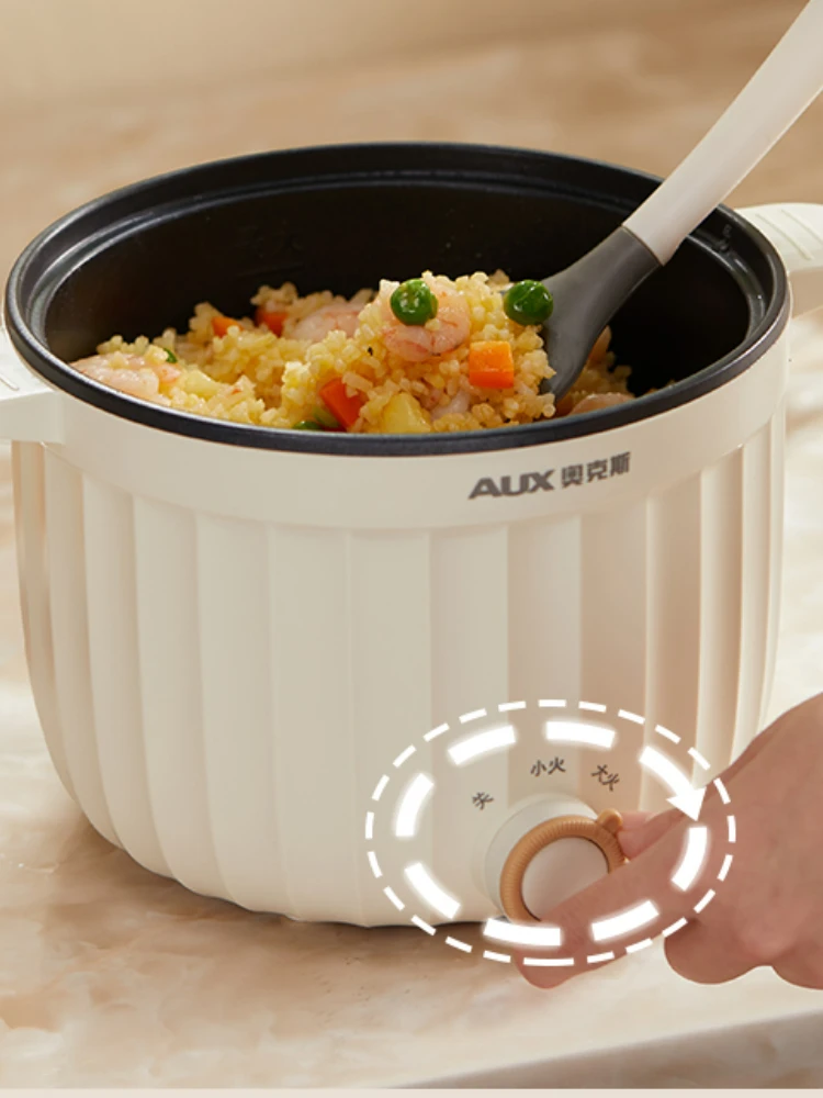 1.5L Capacity Retro High Appearance Electric Cooking Pot Double Firepower Mini Hot Pot Multifunctional Small Electric Pot Cooker