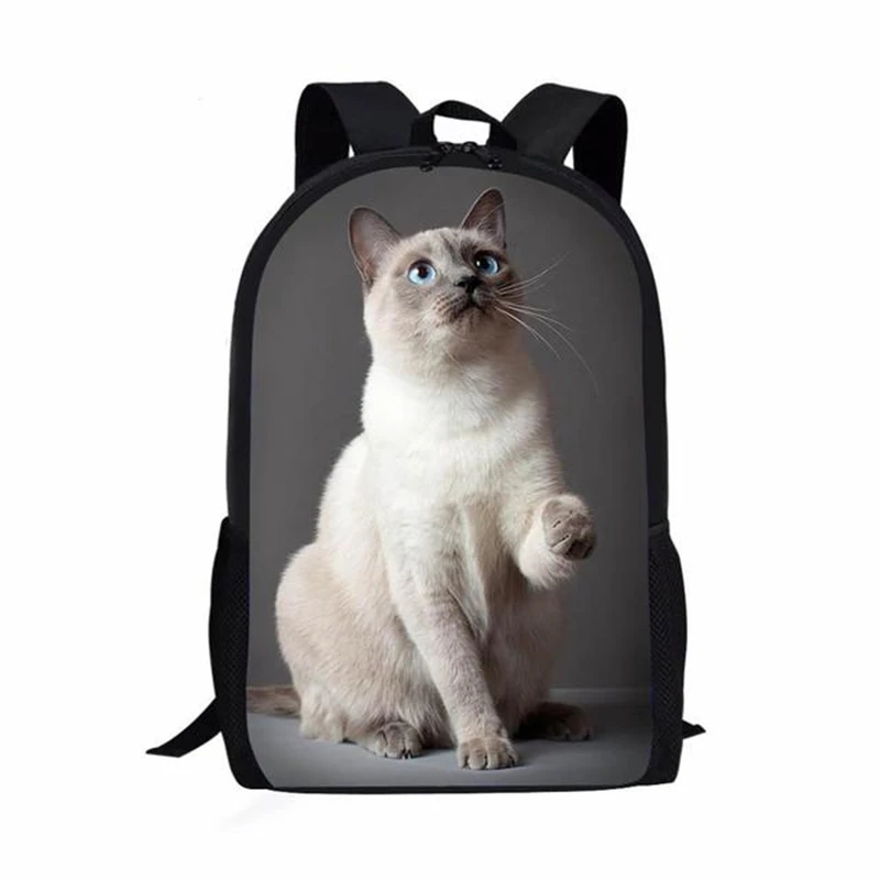 Harajuku Novelty Cool Cat Notebook Backpacks pupil School Bags 3D Print Oxford Waterproof Boys/Girls Laptop Backpacks