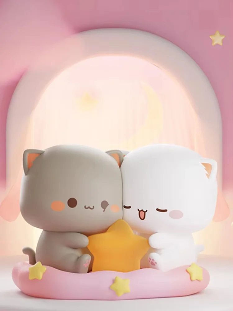 Mitao Cat Peach Cat Love Like Peach Series Blind Box Q Versione Anime Figure Sorpresa Scatola misteriosa Decorazioni da collezione Regalo di Natale