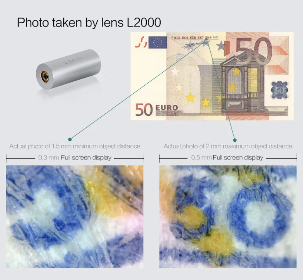 

Линзы для микроскопа Supereyes L2000 с длительным фокусом для портативного эндоскопа цифрового микроскопа B011