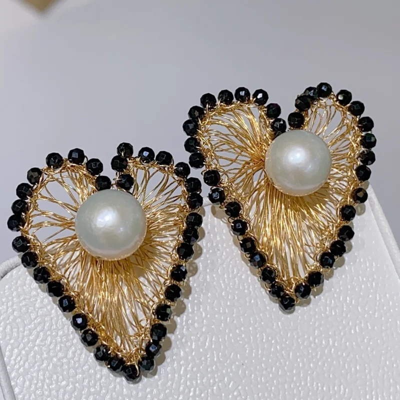 

SGARlT Fine 14k Filled Gold Handmade Jewelry Natural Freshwater Pearl Stud Earrings for Women Daily Luxury Jewelry