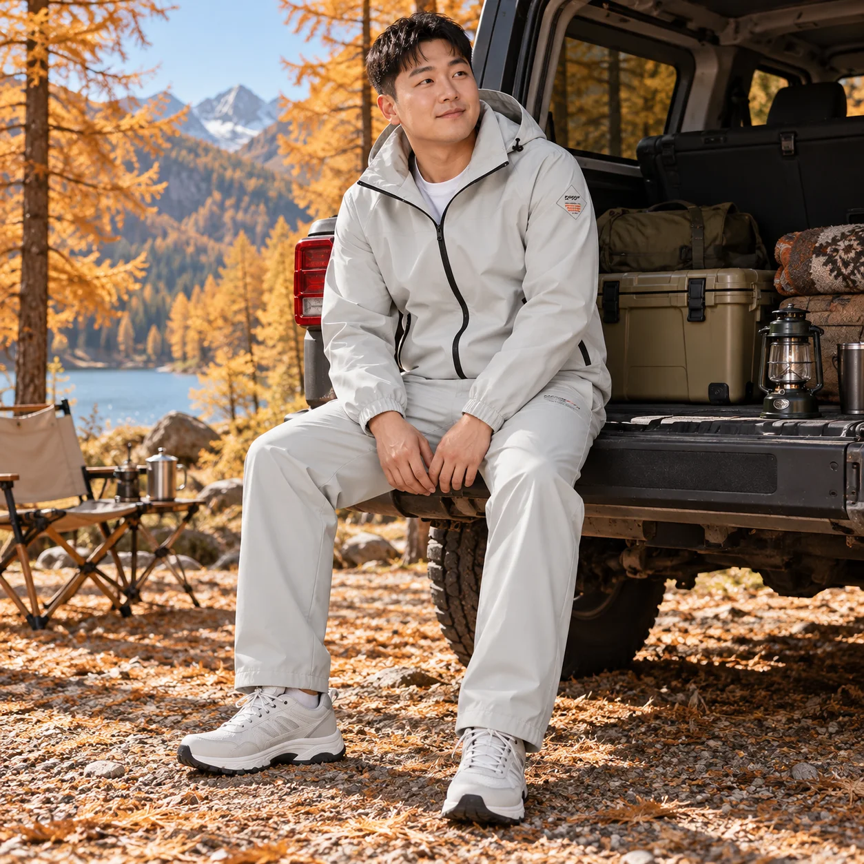 Spring New Casual Men's Jacket Outdoor Removable Cap Upper Clothing Autumn Coat Men's Outdoor Downproof Clothing Pants