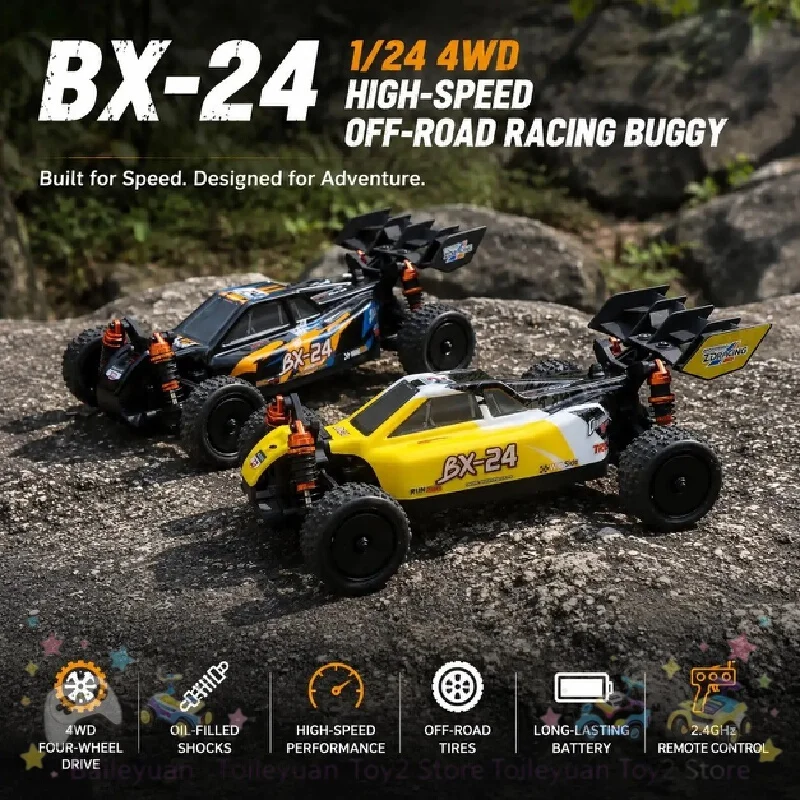New ZD Racing BX-24 1/24 Scale RC Car 4WD Brushed RTR Buggy Off Road Truck Alloy Chassis Racing Vehicle 2.4G Remote Control Toy