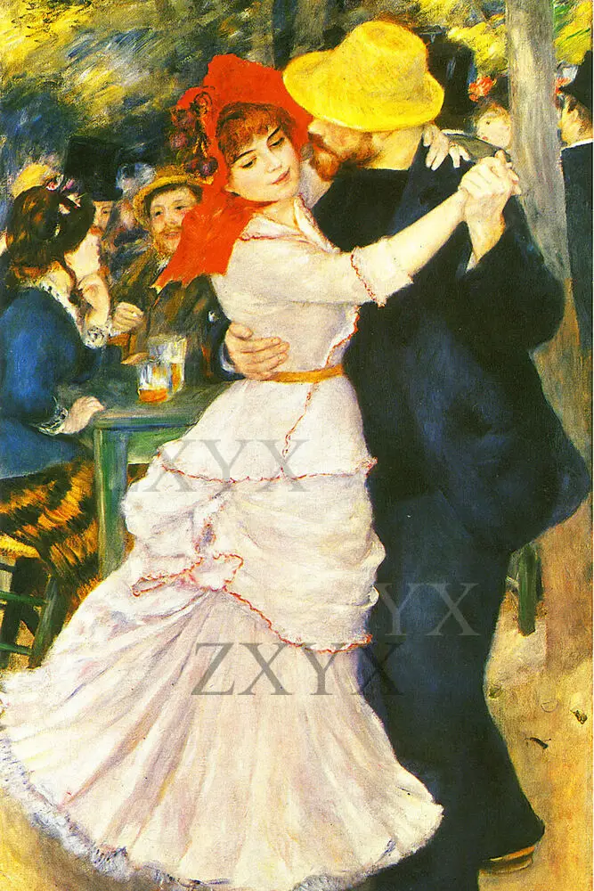 Artist Pierre Auguste Renoir Poster Print of Painting Dance at Bougival