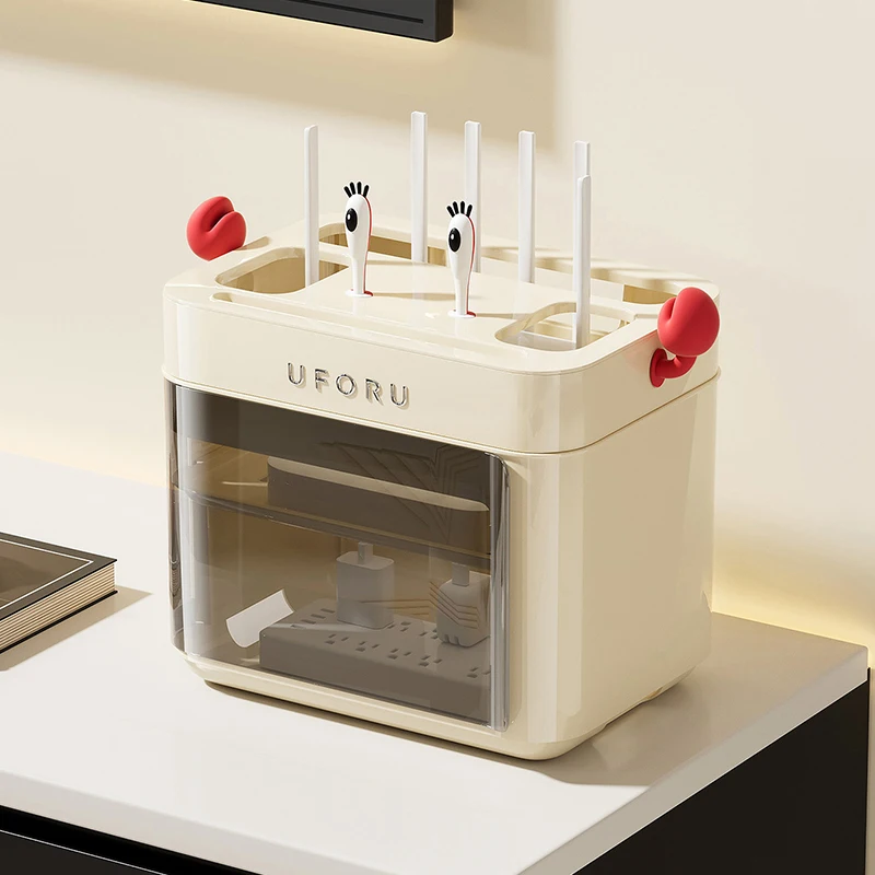

UFORU Home Desk Router Storage Box | Cartoon Style | Large Capacity | Ventilated & Signal-Friendly