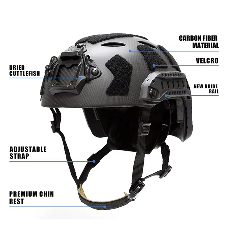 Casco táctico FAST SF fibra carbono – Ligero modular resistente - imagen 3