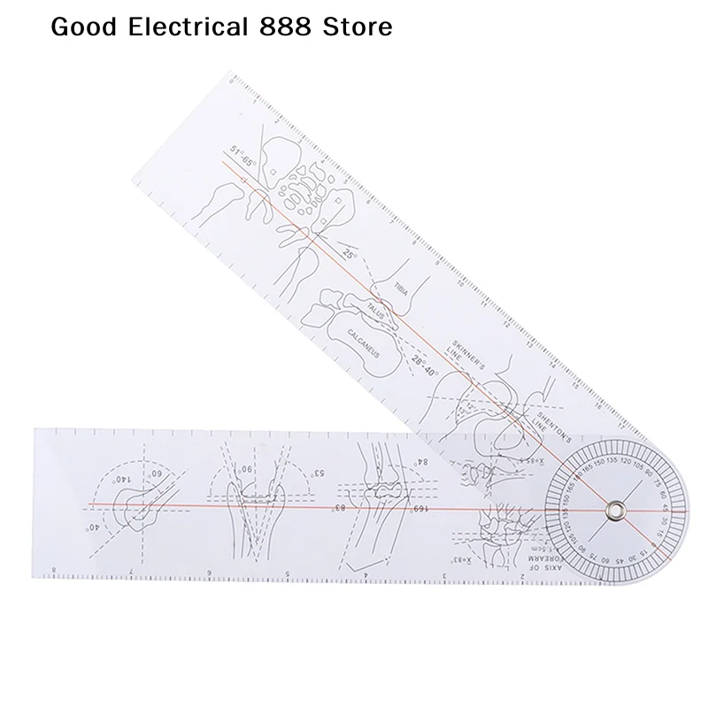 【G】1PCS Multi-Ruler Goniometer Angle 360 Degree PVC  Ruler Joint Orthopedics Measuring Tool Instruments
